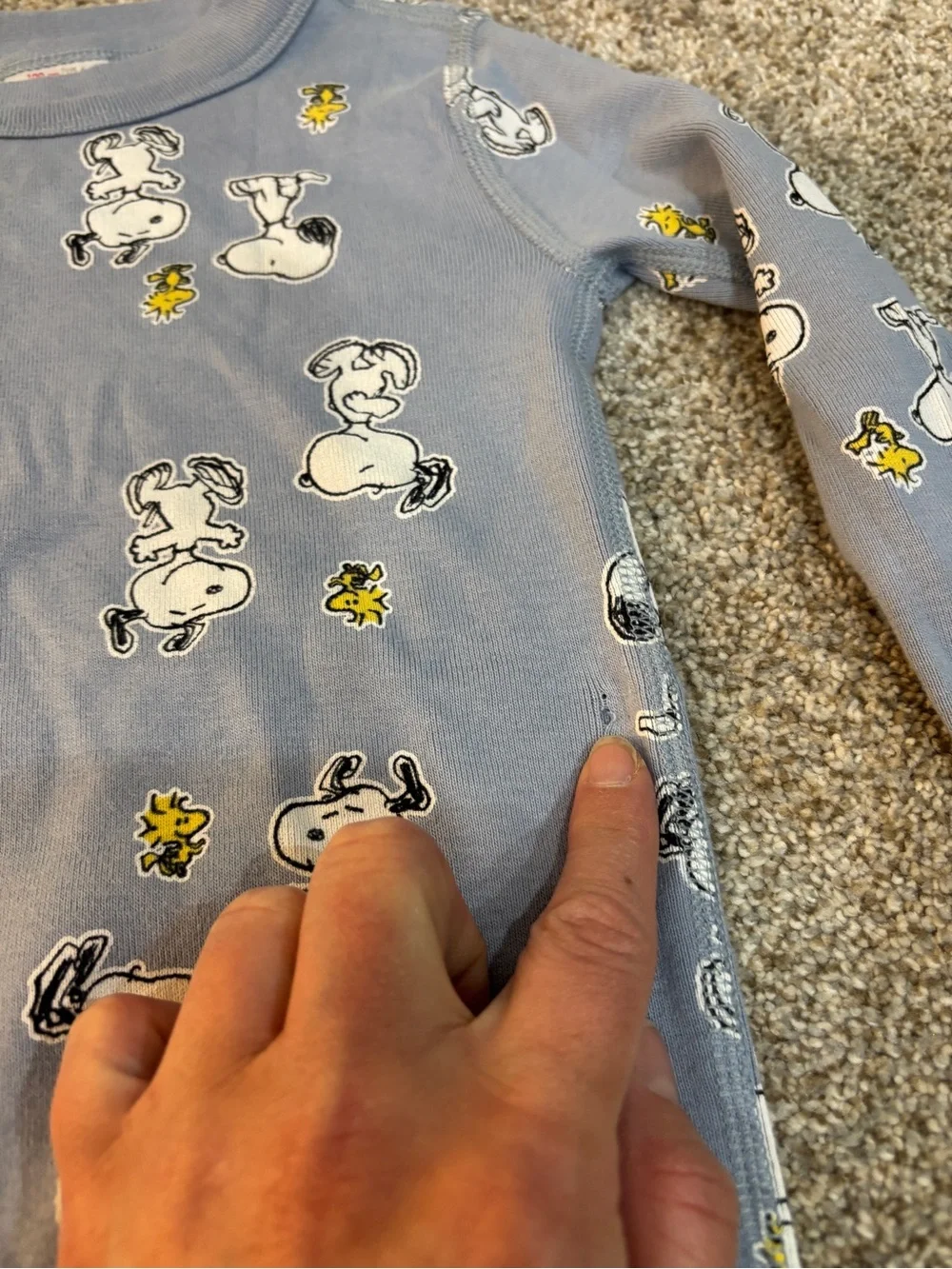 Hanna Andersson PEANUTS Blue Snoopy & Woodstock Kids Pajama Set organic cotton 4